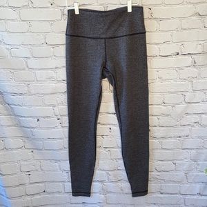 Lululemon Wunder Under High Rise Tight 28'" variegated knit jacquard black slate